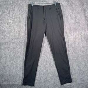 Lululemon Commission Pants Mens 31x31 Gray Chino Warpstream Flawed Repair Stitch